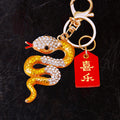 Jeweled Snake Keychains with Seven Color and Blessing Plaque Options view 9