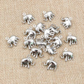 Antique Silver Tone Elephant Pendants with Raised Details view 4