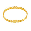 Geometric Link Heart Clasp Bangles Gold And Steel Tone view 5