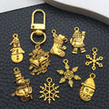 Matte Gold-Tone Snowflake and Christmas Tree Metal Charms with 26 Listed Options view 2