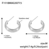 F1118 SilverMediumRoundedHoop