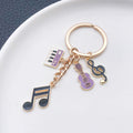 Purple Black Red Blue Pink and Yellow Music Keychains view 4