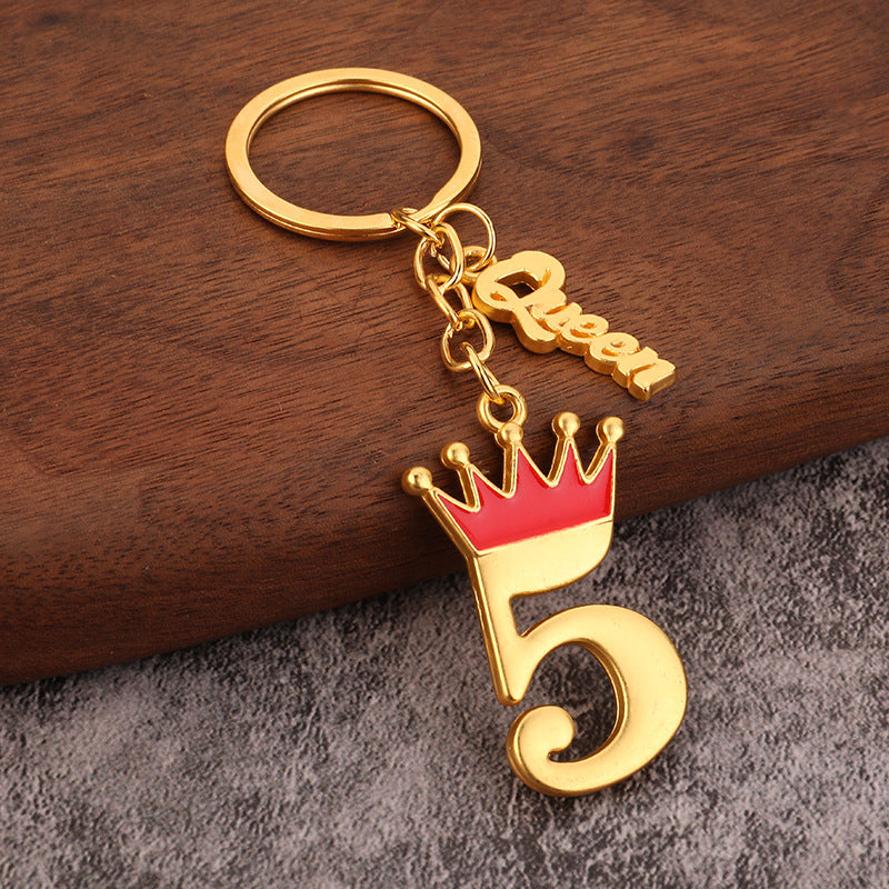 MOM DAD Letter Metal Keychain Mother Father Day Gift Pendant