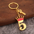 MOM, DAD, And Crown Number 5 Metal Keychains, 5 Styles view 7