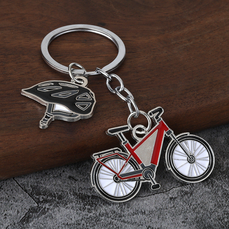 Mini Bicycle Metal Keychain Sport Bike Pendant for Student Gift