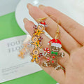 Acrylic Christmas Gingerbread Man Drop Earrings 2 Styles view 2