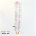Marbled 12mm Round Bead Necklace With Six Colorways view 9