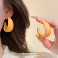Gold Acrylic C Hoop Stud Earring Multi Pair Mixed Set view 4