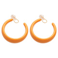 Colorful Chunky Resin C Hoop Geometric Statement Earrings view 5