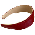 Wide Wrinkled Faux Leather Headband Brown Black 2 Colors view 5