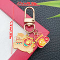 Gold Tone Horse and Lucky Symbol Charm Keychains with Metal Hardware view 9