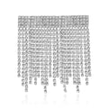 Crystal Curtain Fringe Brooch in Gold and Silver Tones view 2