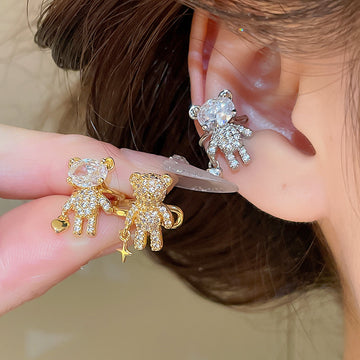 Tiny Bear Ear Cuffs in Gold and Silver Tone Single Pieces