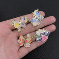 Gold-Tone Flower and Butterfly Metal Charms with 6 Listed Options view 3