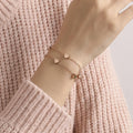 Double Layer Heart Bracelets in Gold Silver and Rose Gold Tone view 4