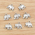 Small Walking Elephant Charms in Two Antique Finishes view 7