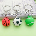 Soccer, Basketball and Volleyball Charm Keychains in 31 Pictured Variations view 2