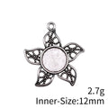 Leaf Frame Round Pendant Setting 12mm in Two Finishes view 5