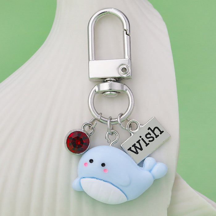 Dolphin and Turtle Charm Keychains in 7 Pictured Variations for Bags and Keys