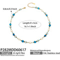 Aquamarine and Freshwater Pearl Beaded Necklace in Blue Tones view 6