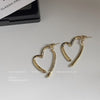 Gold Heart Hoop