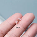 Tiny Floral Cluster Stud Earrings In Three Graduated Sizes view 7