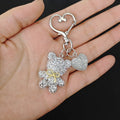 Rhinestone Teddy Bear Heart-Clasp Charms in Six Bow Colors view 2