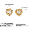 Clear Heart Studs