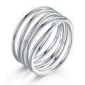Multi-Loop Wire Statement Ring In Three Metal Tones view 1