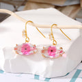 Gold Tone Transparent Faceted Crystal Evil Eye Hook Earrings view 4