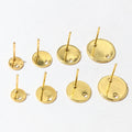 Round Post Earring Pad Findings in Three Metal Finishes and Four Sizes view 8