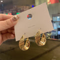 Mixed Gold Tone Pearl Chain Flower Hoop Earrings Eleven Styles view 10