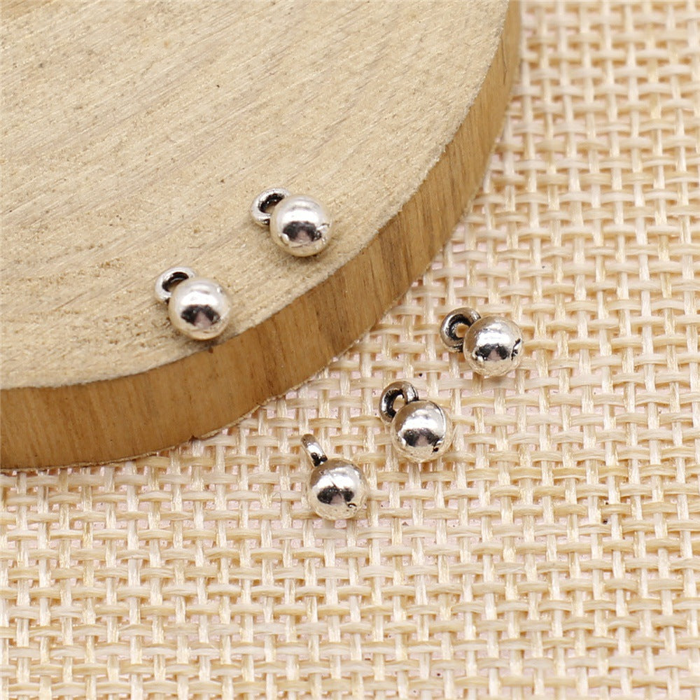 4x6mm 0.2g Multicolor Zinc Alloy Round Ball Bead for DIY Necklace Bracelet Making