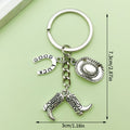 Western Cowboy Charm Keychains Featuring Silver Heart Across 30 Pictured Variations view 9