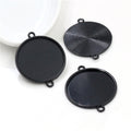 Double Loop Round Alloy Cabochon Trays in Four Finishes view 4