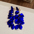 Ruffled Petal Clip On Drop Earrings in Six Colors for Women view 11