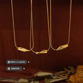 Geometric Twisted Tube Bar Pendant Necklace Snake Chain view 2