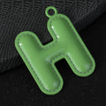 Puffy Stitched Enamel Letter H Charm Pendant Eight Colors view 7