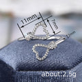 Open Adjustable Twisted Rope Double Heart Ring Two Tones view 4