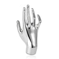 Polished Hand Brooch in Gold and Silver Tones for Jackets Scarves and Lapels view 5