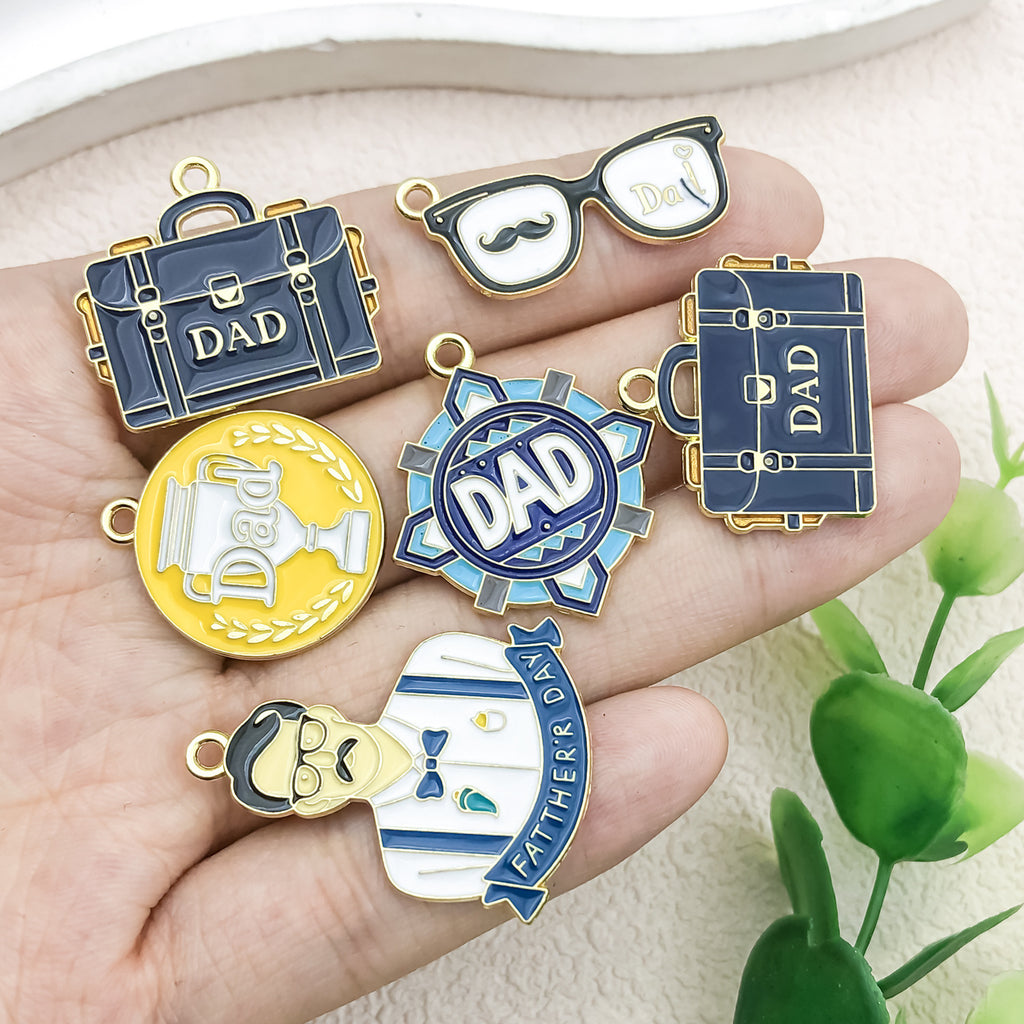 Enamel Zinc Alloy Enamel Charm Pendants Style 8062