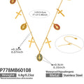 Gold Cross Medal Multi Charm Necklaces Single Or Layered view 6