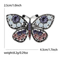 Crystal Butterfly Brooch with Two Colorful Wing Designs view 6