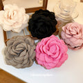 Oversized Fabric Rose Hair Claw In Six Solid Colors And Sizes view 2