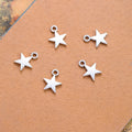 Solid Five-Point Star Metal Charm in 5 Finishes for Jewelry Crafts view 3