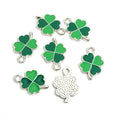 Colorful Enamel Four Leaf Clover Charm Collection for Jewelry Making view 6