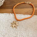Colorful Woven Cord Necklaces with Heart and Sun Charms view 6