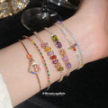 Gold Multicolor Zircon Bracelets and Heart Open Cuff Four Styles view 1