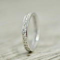 Silver Channel Set Clear CZ Eternity Band Ring Sizes 6-10 view 1