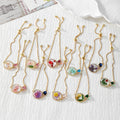 Gold Tone Adjustable Pressed Flower Slider Bracelets in Ten Designs view 2